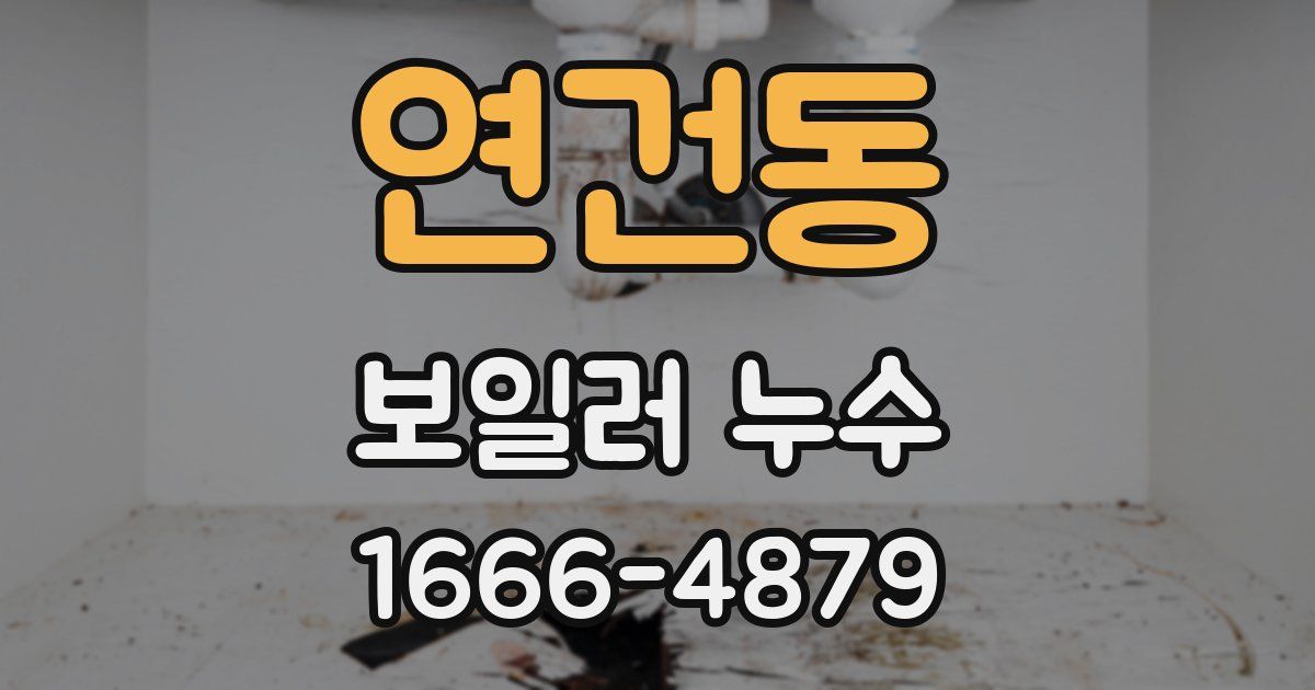 연건동 보일러 누수