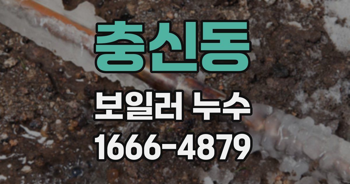 충신동 보일러 누수
