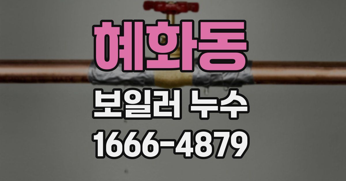 혜화동 보일러 누수