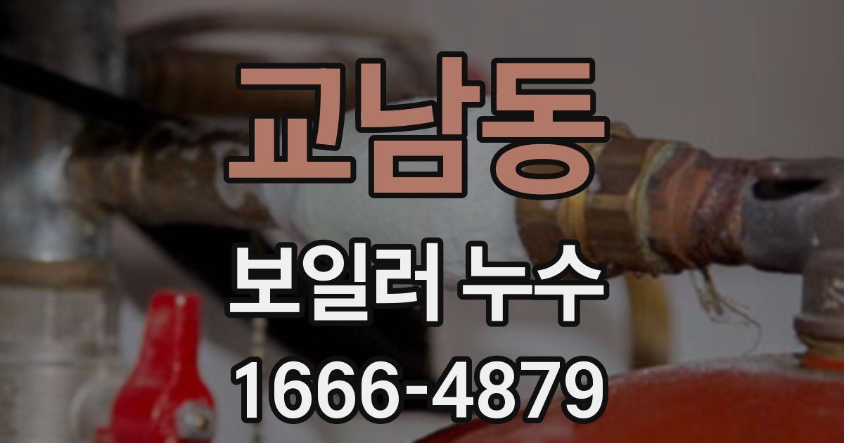 교남동 보일러 누수