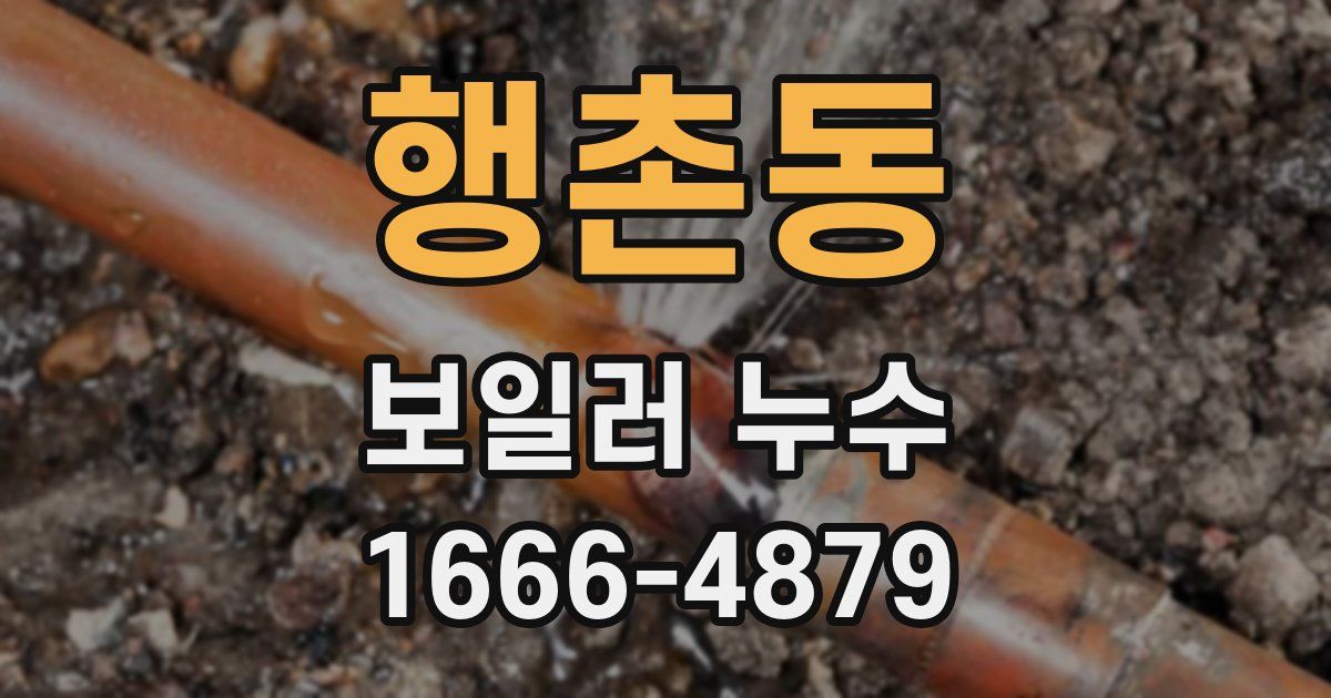 행촌동 보일러 누수