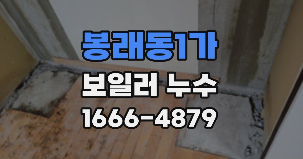 봉래동1가 보일러 누수
