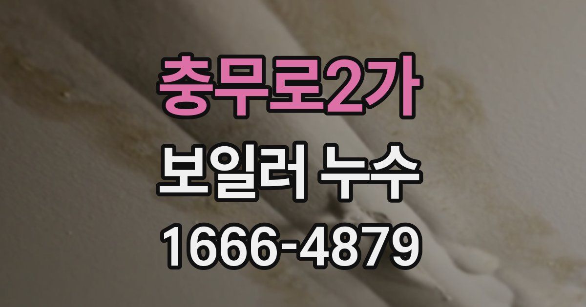 충무로2가 보일러 누수