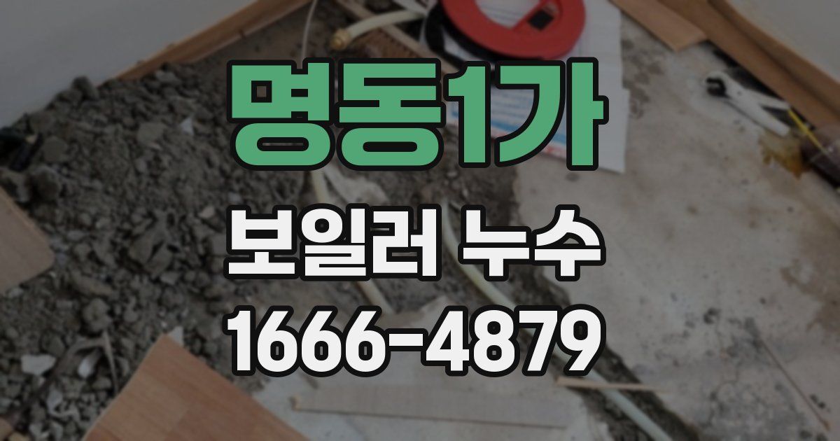 명동1가 보일러 누수