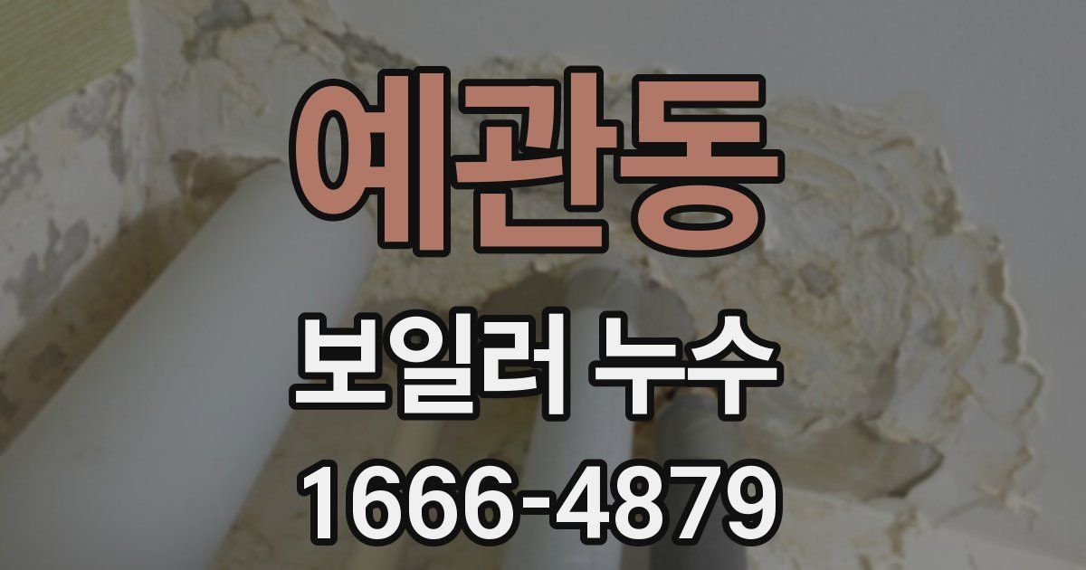 예관동 보일러 누수