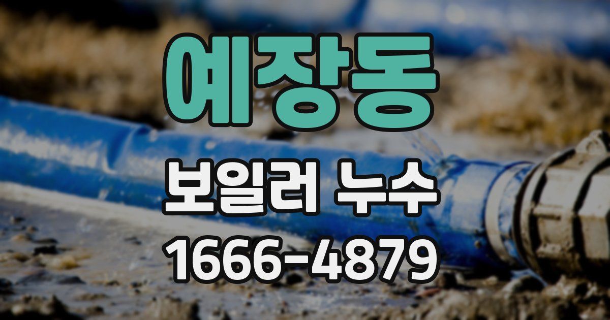 예장동 보일러 누수