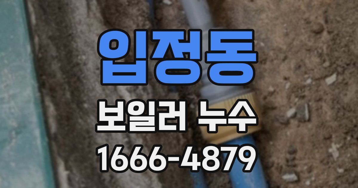 입정동 보일러 누수