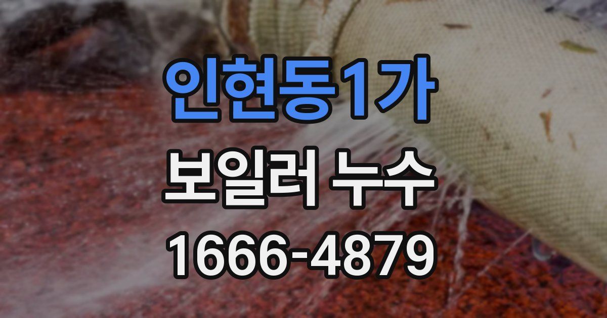 인현동1가 보일러 누수