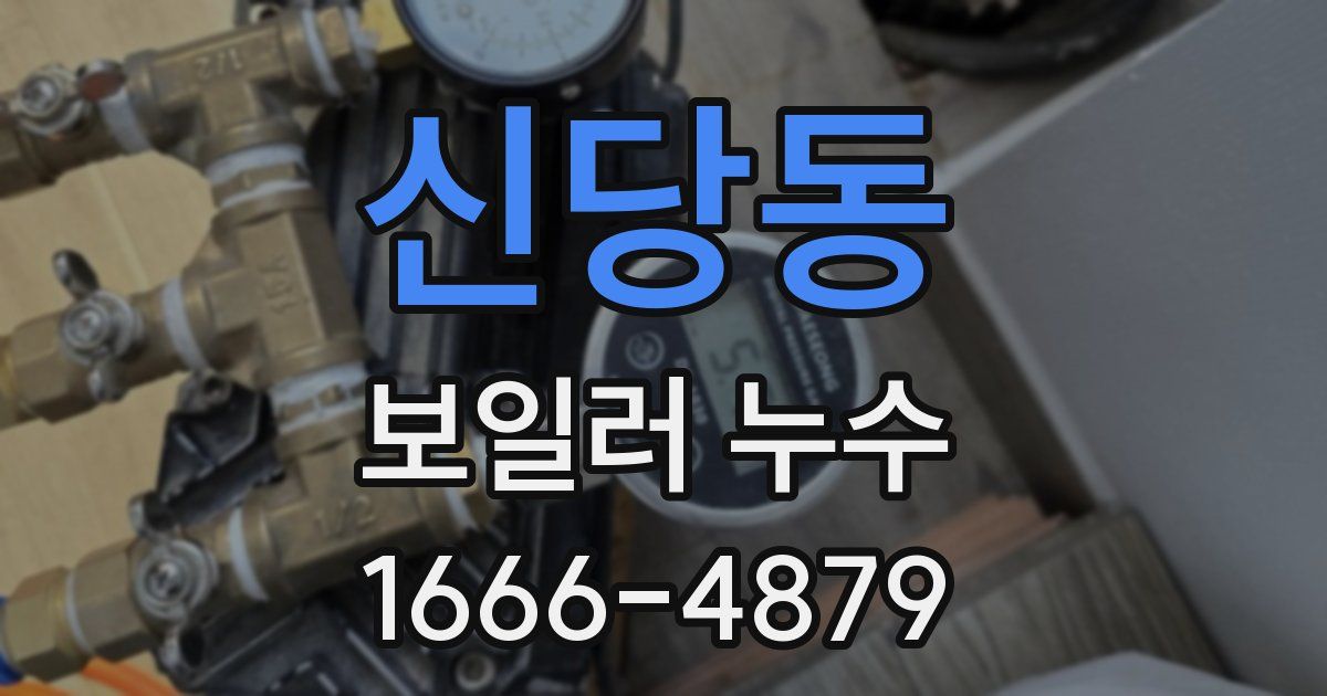 신당동 보일러 누수