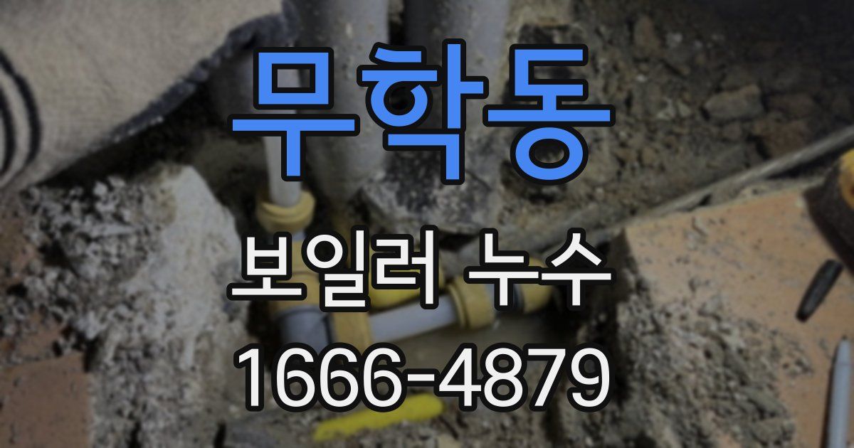 무학동 보일러 누수