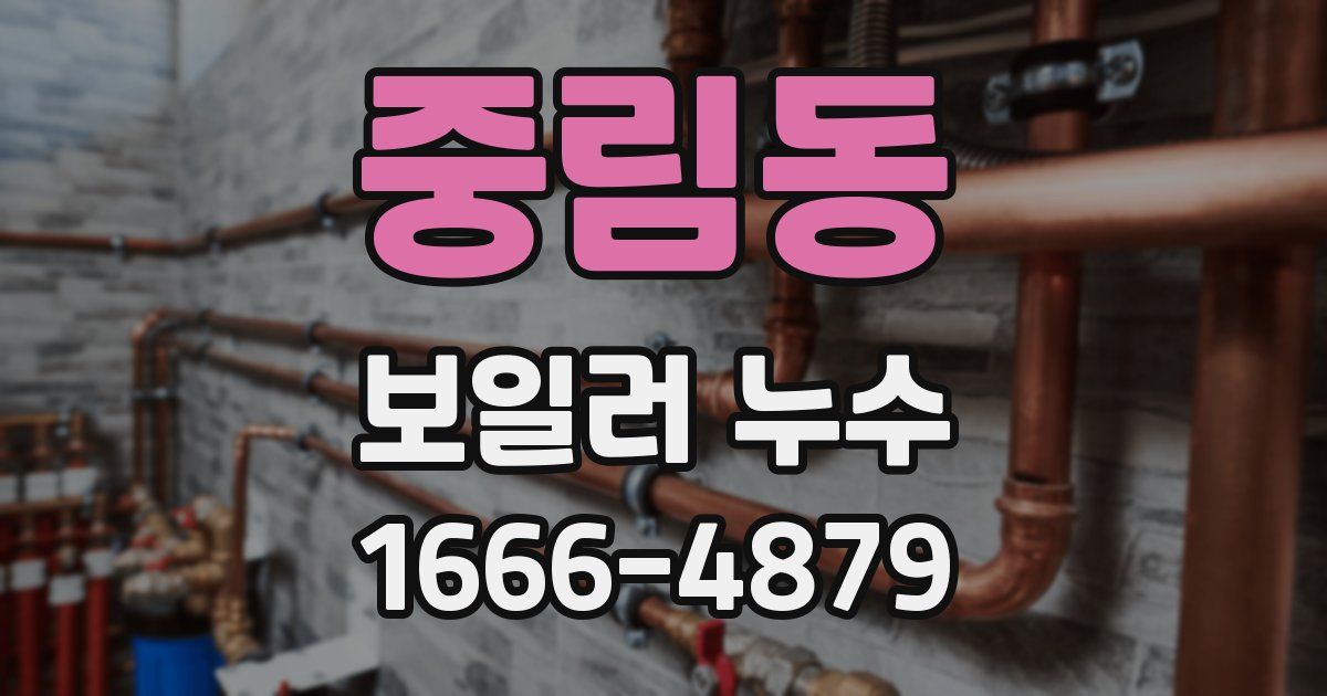 중림동 보일러 누수