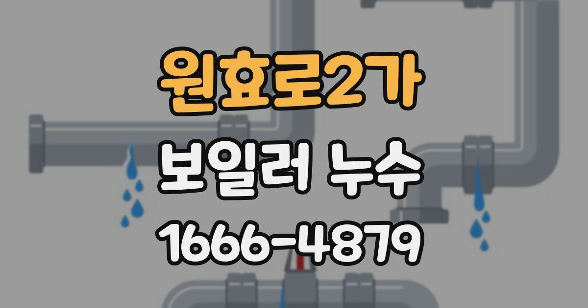 원효로2가 보일러 누수