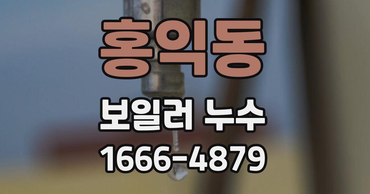 홍익동 보일러 누수