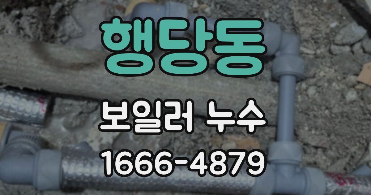 행당동 보일러 누수