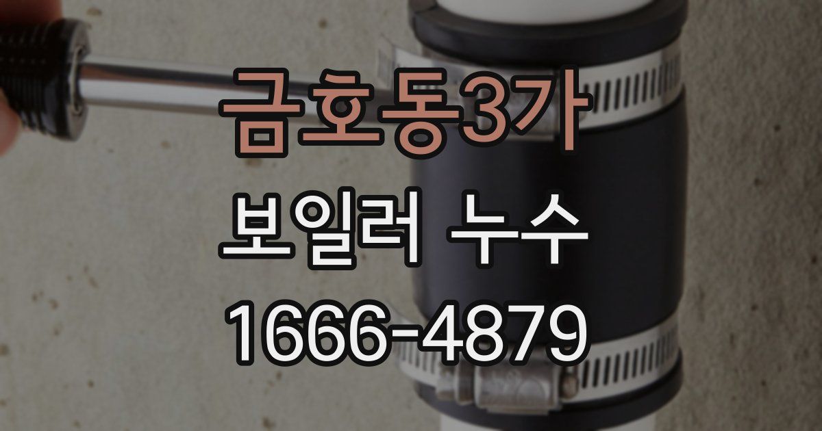 금호동3가 보일러 누수
