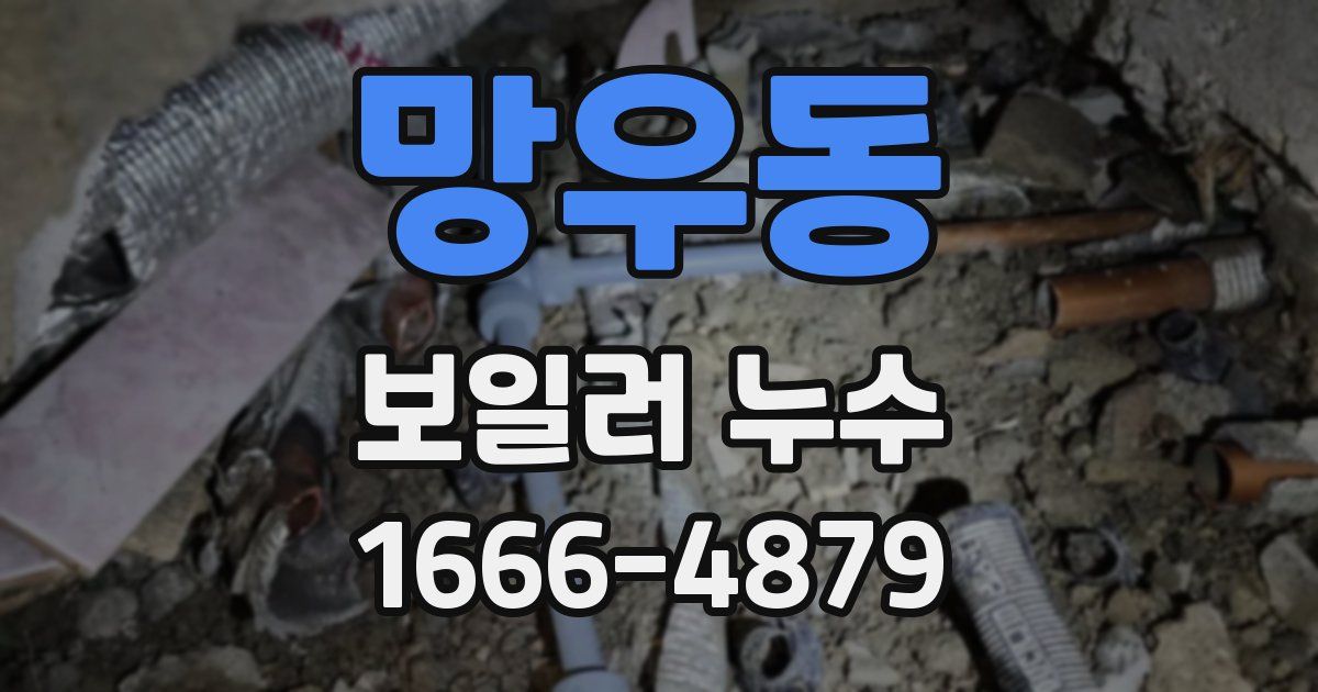 망우동 보일러 누수