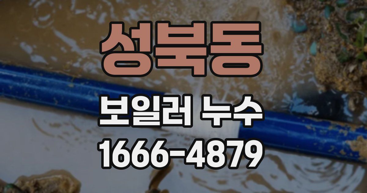 성북동 보일러 누수