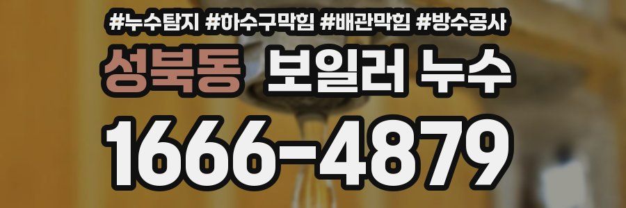 성북동 보일러 누수