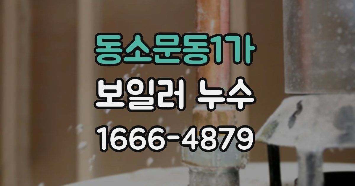 동소문동1가 보일러 누수