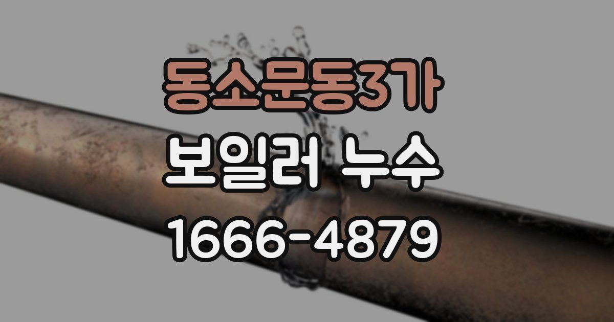 동소문동3가 보일러 누수