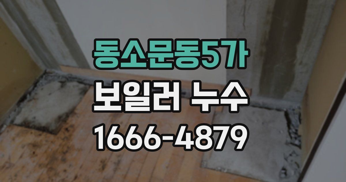 동소문동5가 보일러 누수