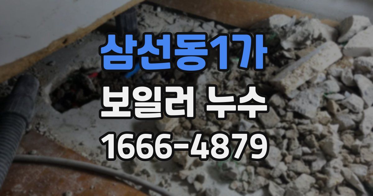 삼선동1가 보일러 누수