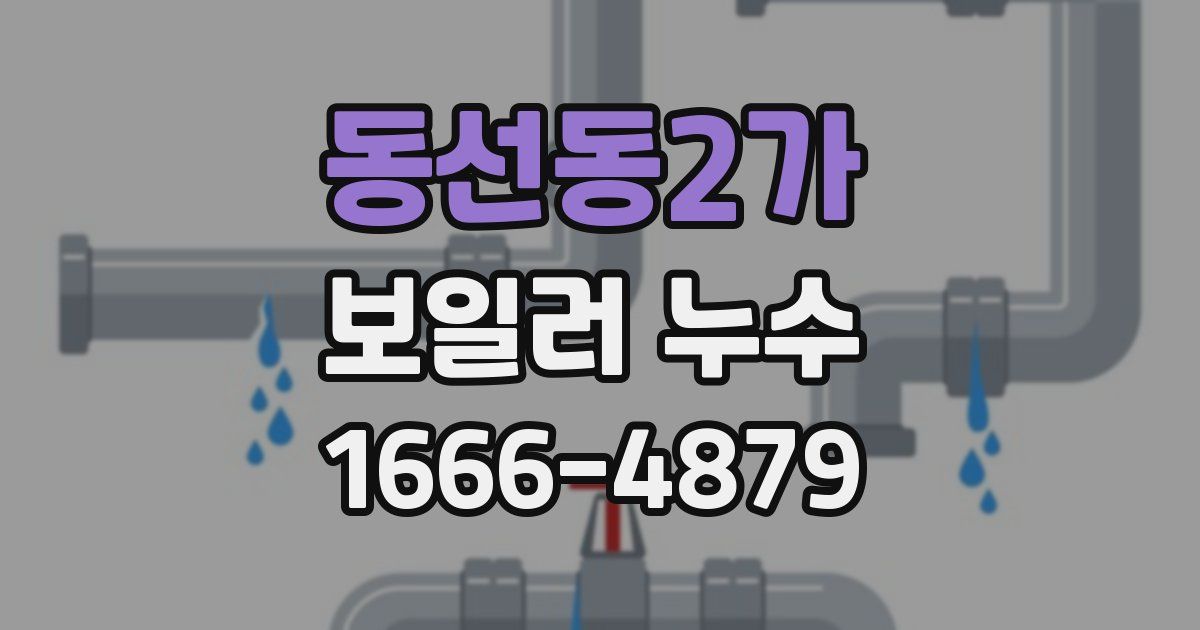 동선동2가 보일러 누수