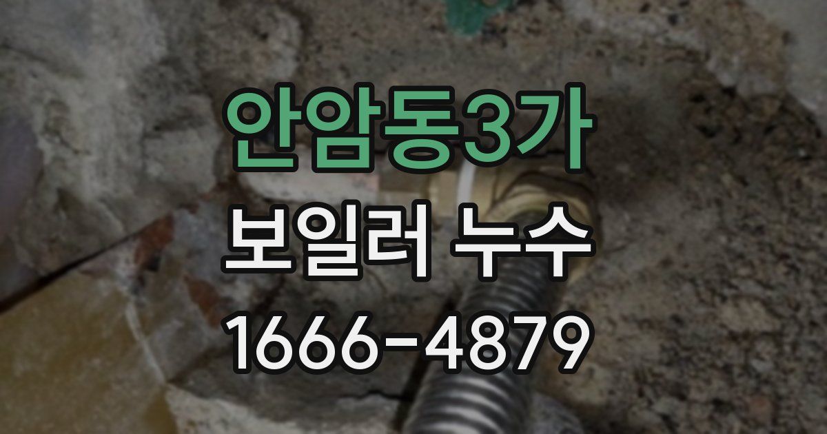 안암동3가 보일러 누수