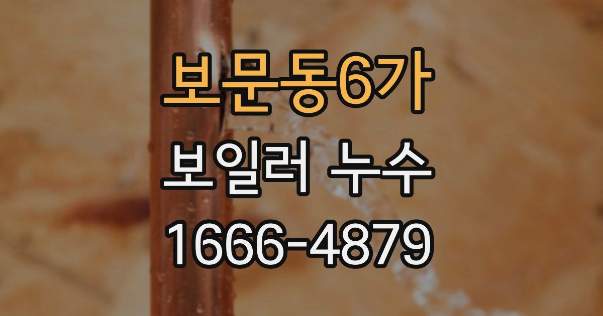 보문동6가 보일러 누수