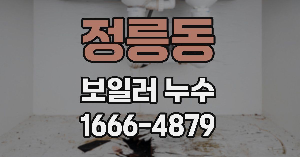 정릉동 보일러 누수