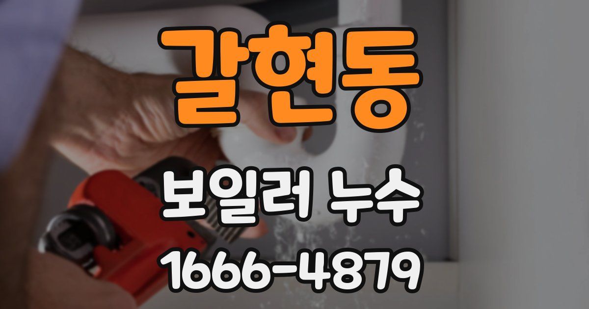 갈현동 보일러 누수