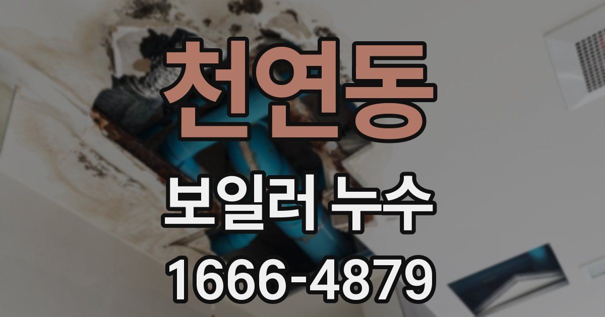 천연동 보일러 누수