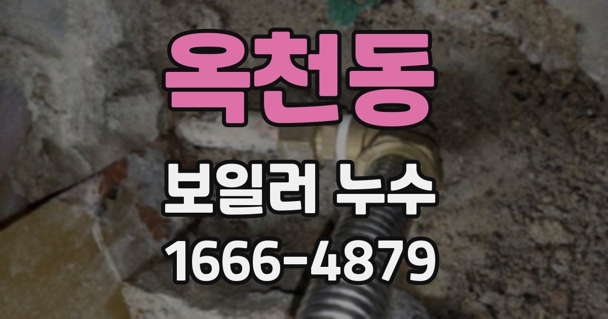 옥천동 보일러 누수