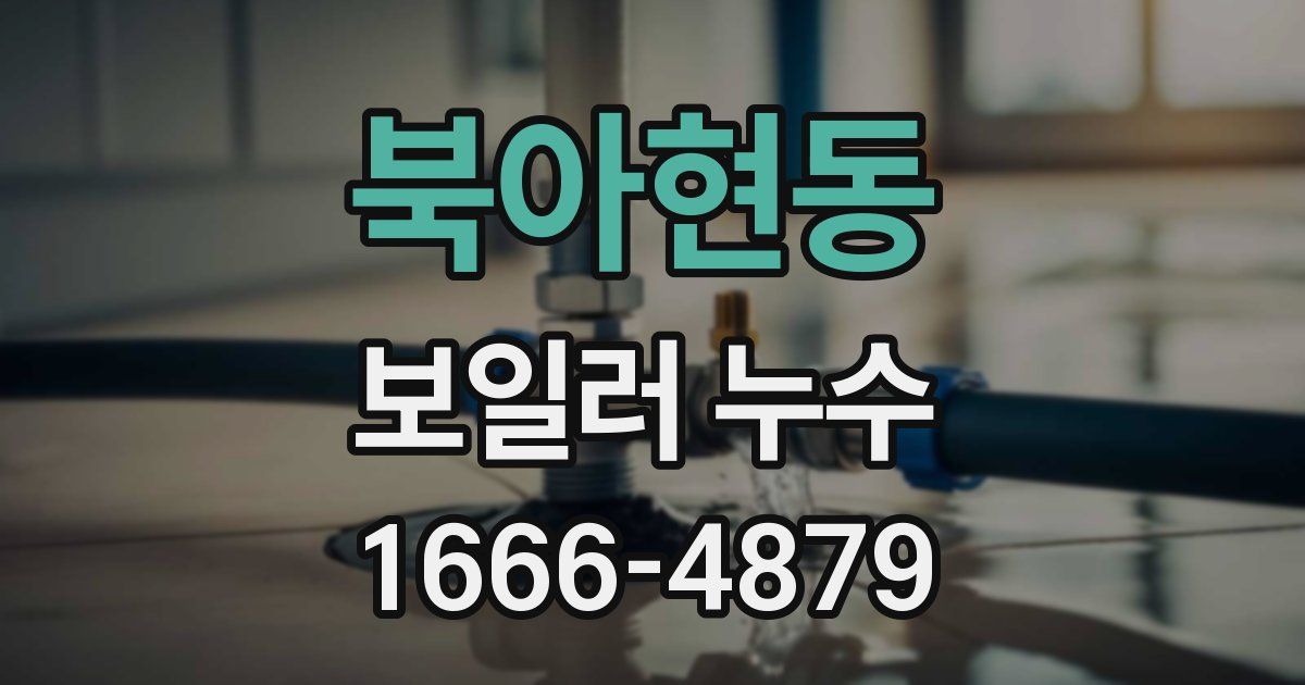 북아현동 보일러 누수