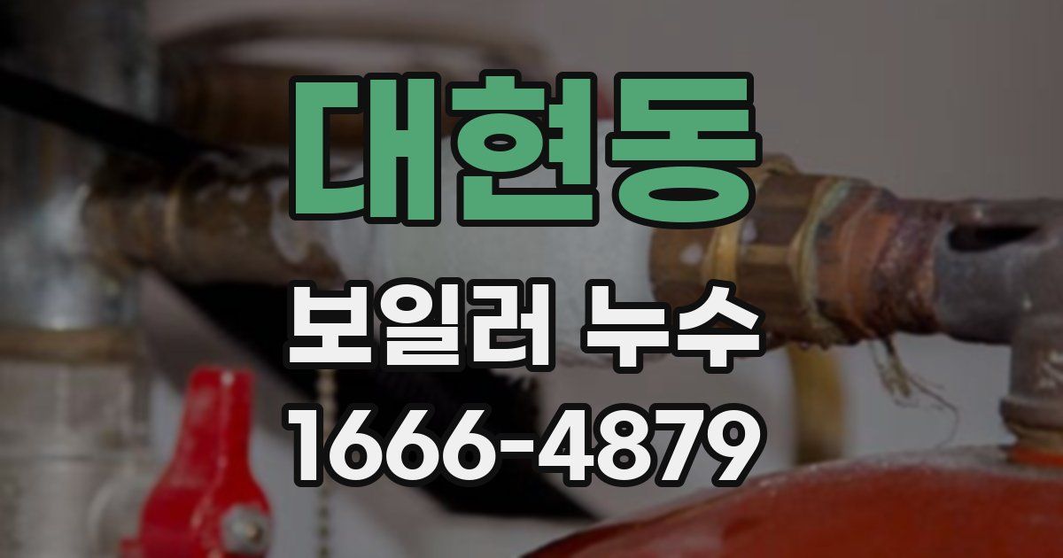 대현동 보일러 누수