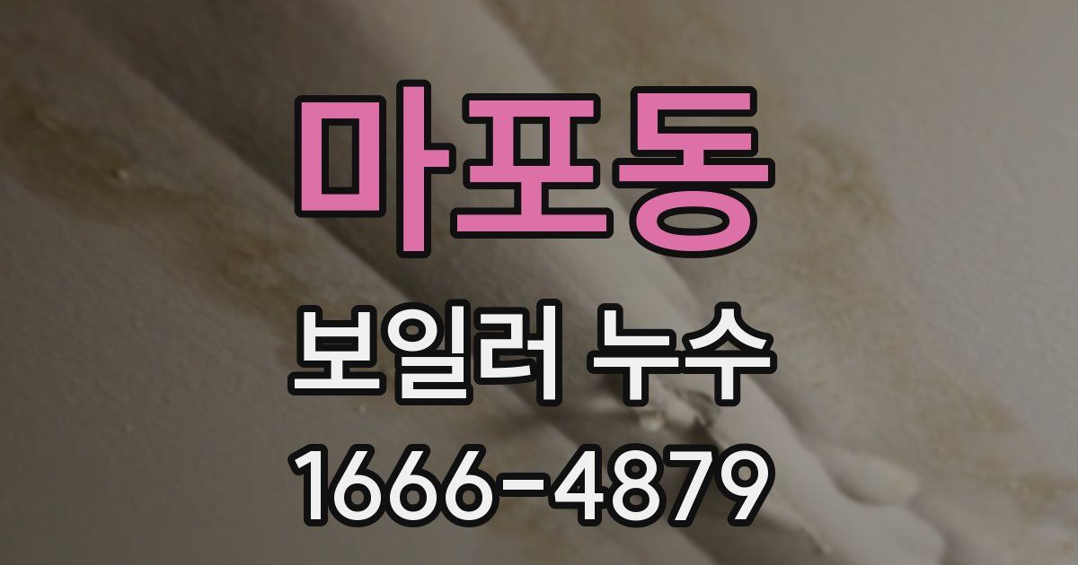 마포동 보일러 누수