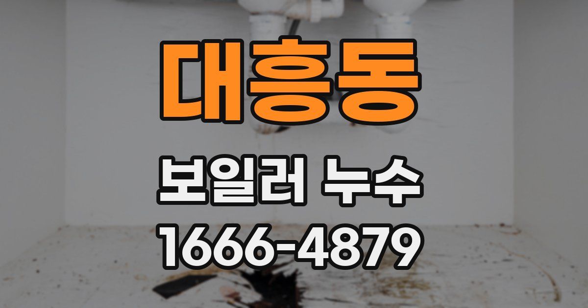 대흥동 보일러 누수