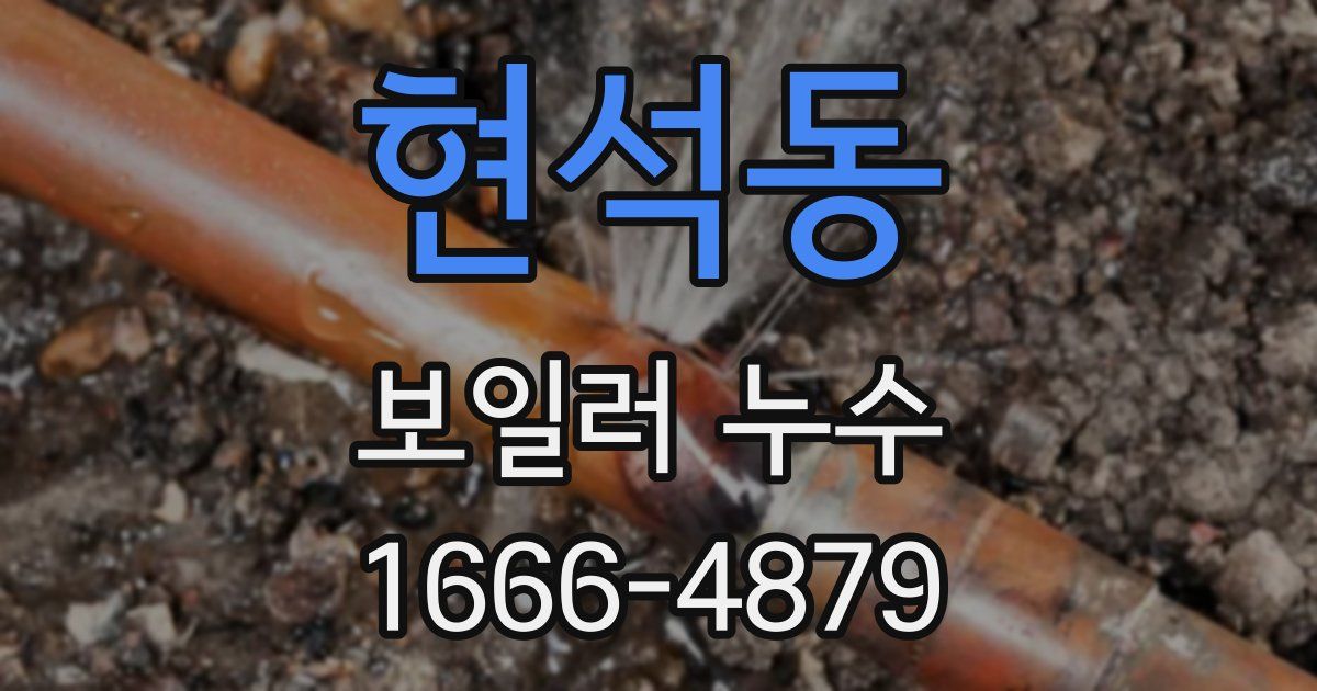 현석동 보일러 누수