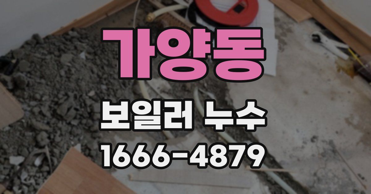 가양동 보일러 누수