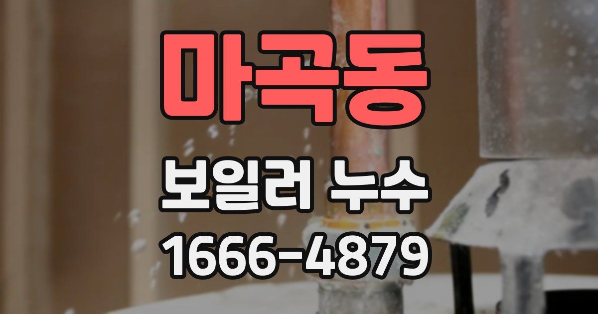 마곡동 보일러 누수