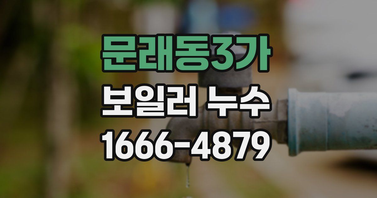 문래동3가 보일러 누수