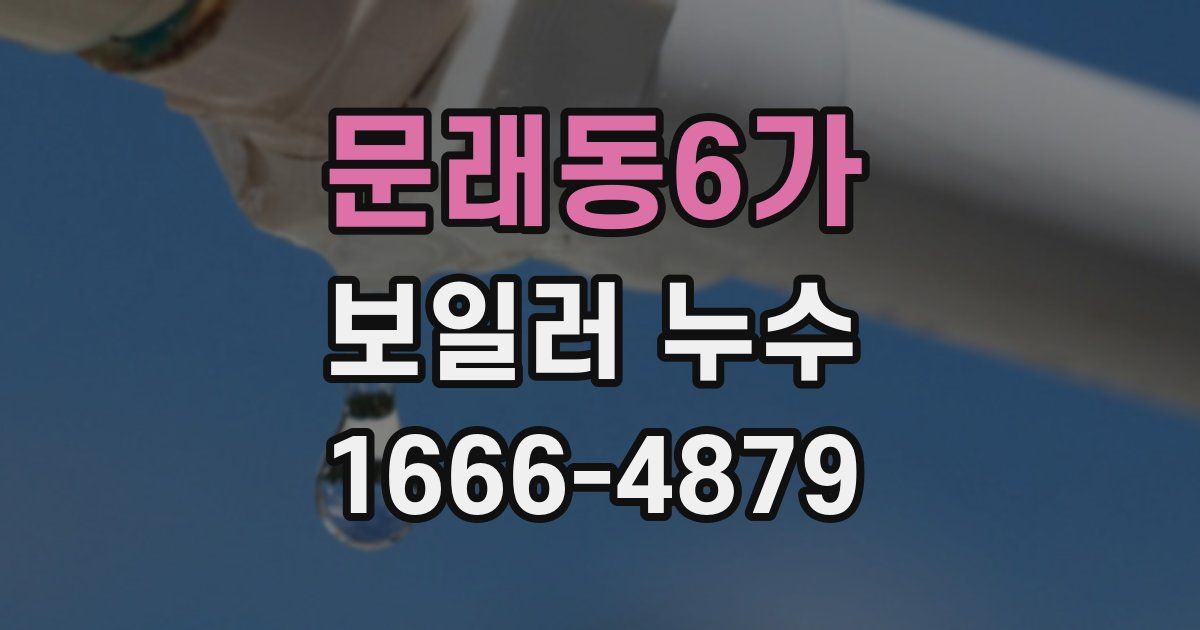 문래동6가 보일러 누수