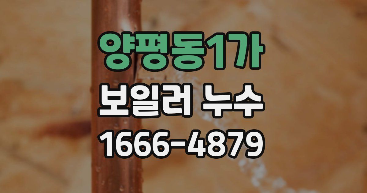 양평동1가 보일러 누수
