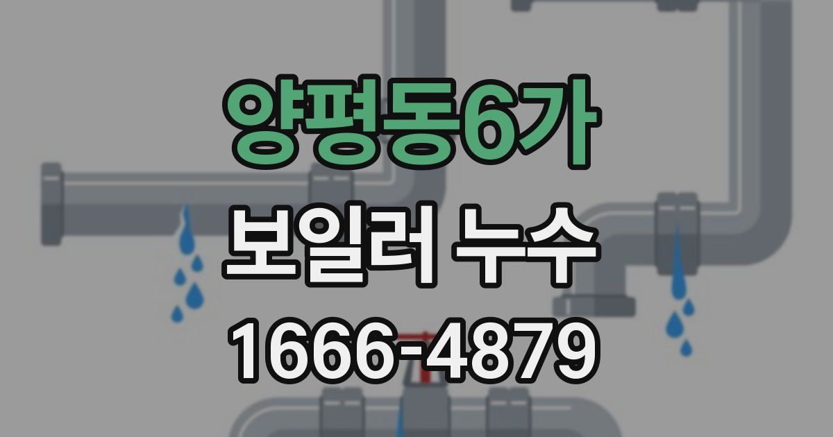 양평동6가 보일러 누수