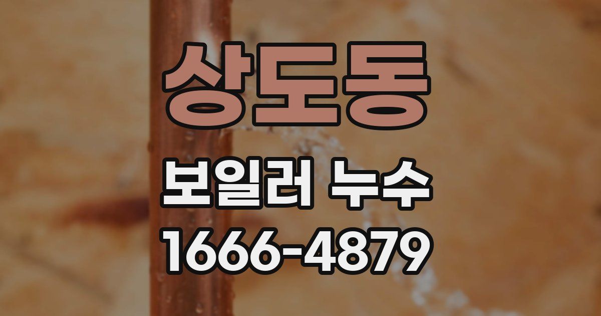상도동 보일러 누수