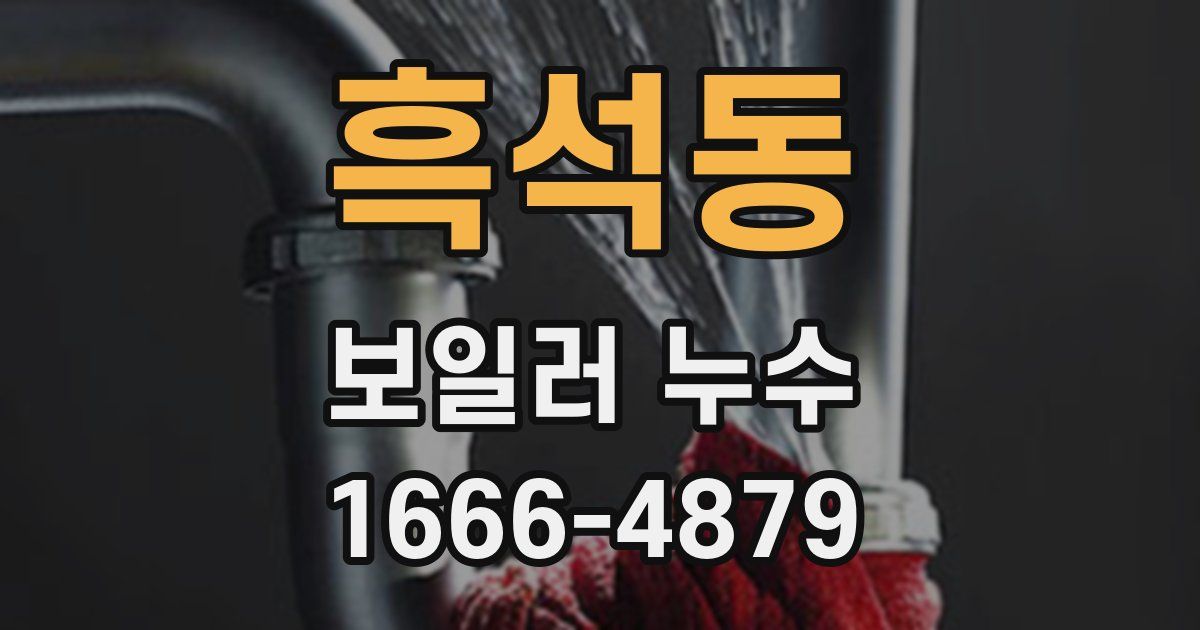 흑석동 보일러 누수