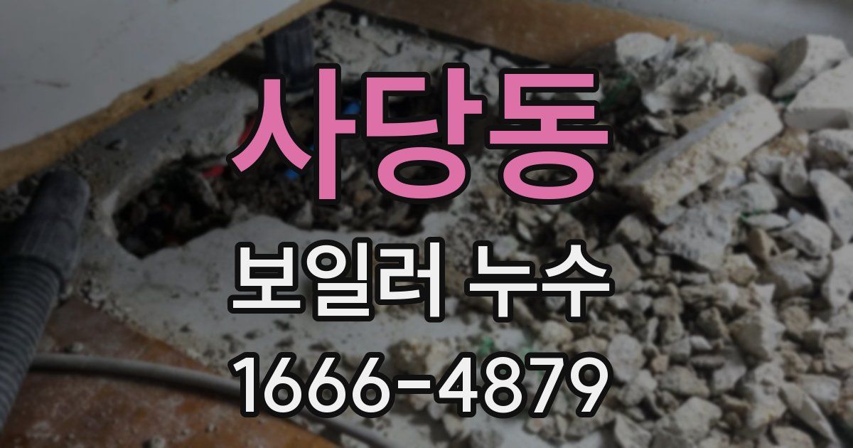 사당동 보일러 누수