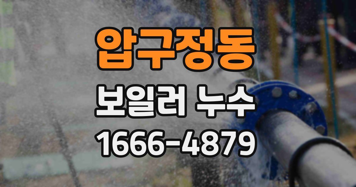 압구정동 보일러 누수