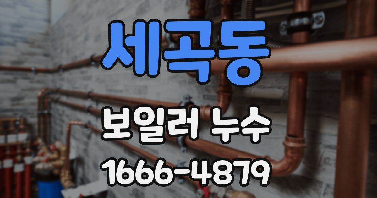 세곡동 보일러 누수