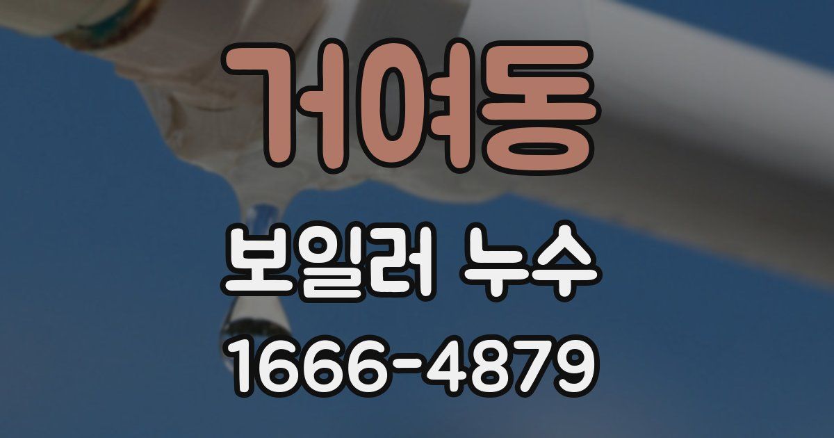 거여동 보일러 누수